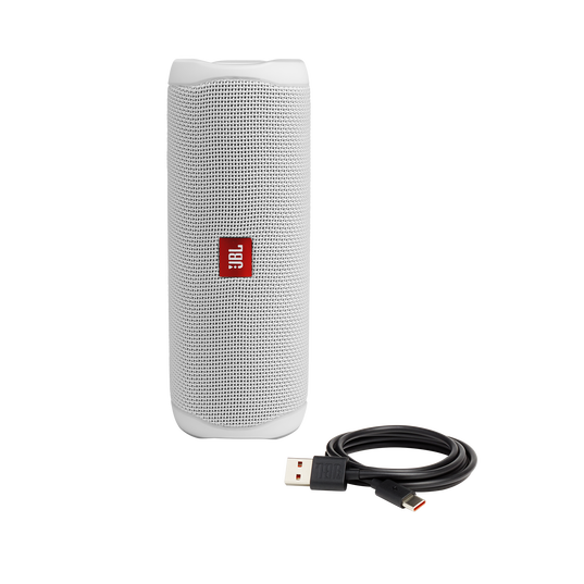JBL Flip 5 - White - Portable Waterproof Speaker - Detailshot 1